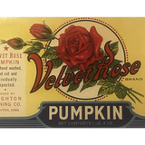 Rare Antique Vintage 1930s Velvet Rose Can Label from Iowa Farm