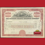 Rare Western Pacific Railroad Stock Certificate from the 1940s-50s