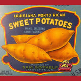 Rare 1940s Louisiana Antique Vintage Crate Label Collector's Gem