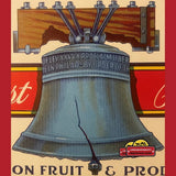 Rare 1940s Independence Crate Label with Liberty Bell Design