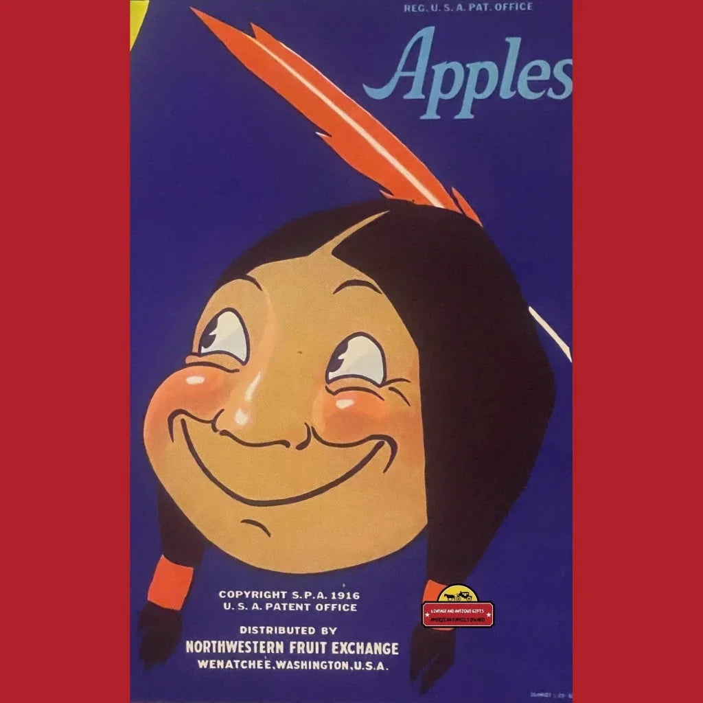 Rare 1940s Skookum Lake Chelan Antique Vintage Crate Label