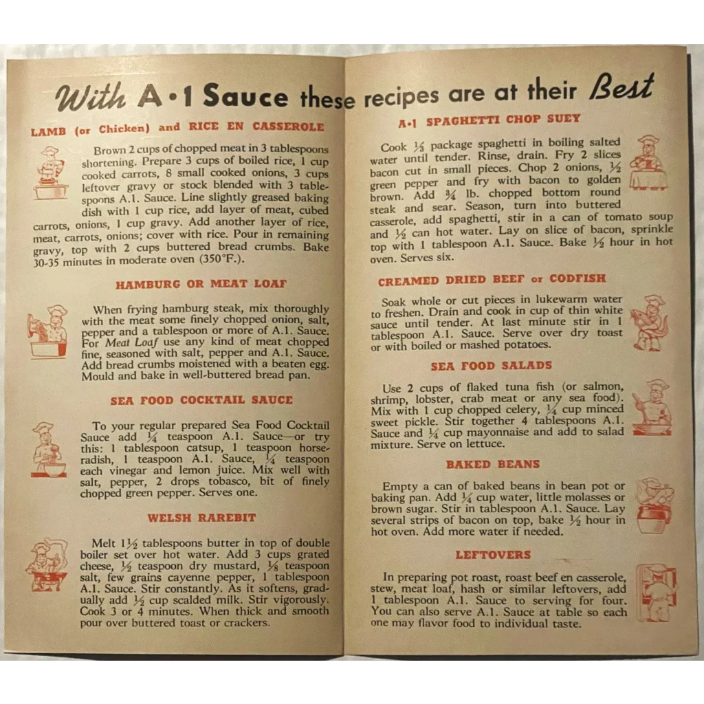 Rare 1940s Antique Vintage Sauce Recipe Pamphlets Unveiled