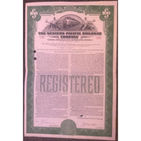 Rare 1945 Western Pacific Railroad Antique Vintage Bond Certificate