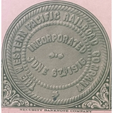 Rare 1945 Western Pacific Railroad Antique Vintage Bond Certificate