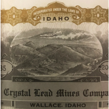 Rare Antique Crystal Lead Mines Stock Certificate from 1946 Idaho
