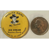 Rare 1950 Hopalong Cassidy Pin From Quality Dairy Co St Louis