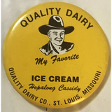 Rare 1950 Hopalong Cassidy Pin From Quality Dairy Co St Louis