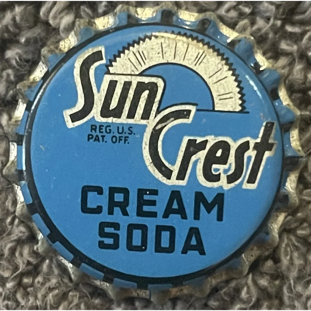 Rare Antique Vintage Sun Crest Bottle Cap From 1950s Atlanta