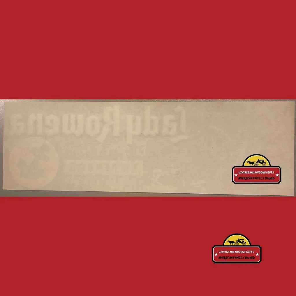 Rare 1950s Lady Rowena Antique Vintage Crate Label with Knight Duel