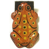 Nostalgic 1950s Spotted Frog Tin Clicker Noisemaker Toy