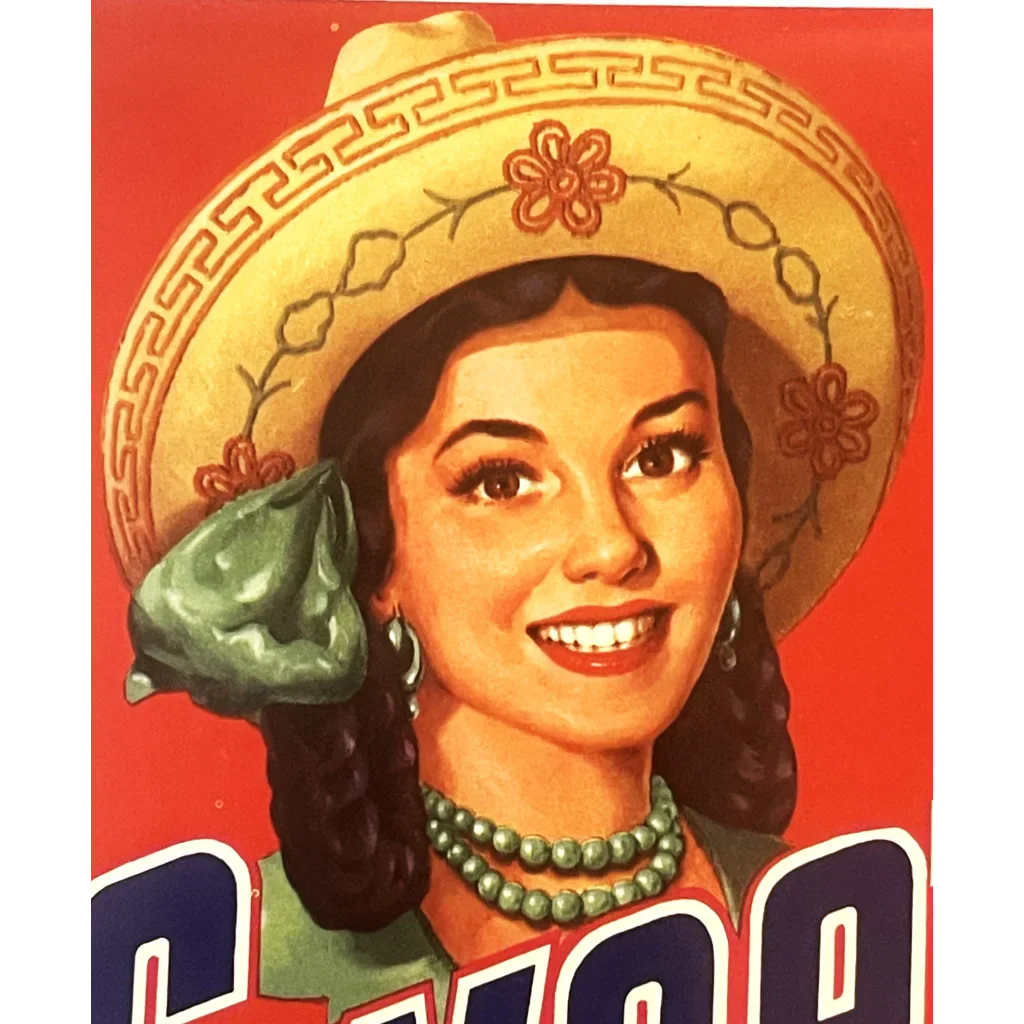 Rare Sweetmex Crate Label from 1950s Texas Fruit Packaging