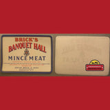 Rare Antique Vintage Mince Meat Label from Early 20th Century