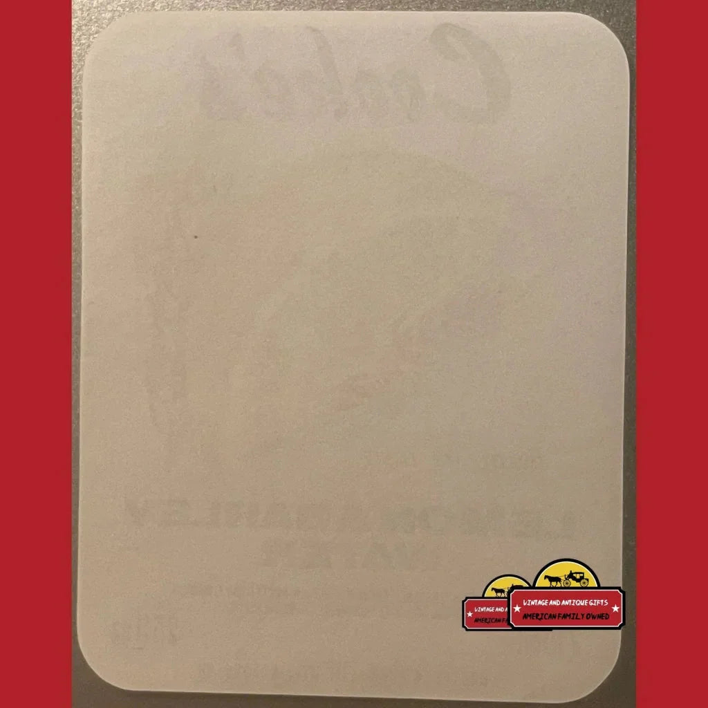 Antique Vintage Cooke's 1940s Lemon Barley Water Label