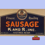 Rare Antique Vintage Countrymaid Sausage Sign from 1920s Nebraska
