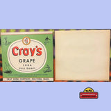 Rare Antique Vintage Cray's Grape Soda Label Uncovered