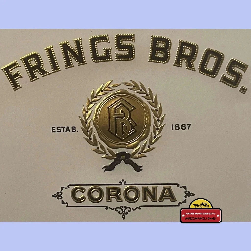 Rare Antique Frings Bros Corona Embossed Cigar Label from 1900s