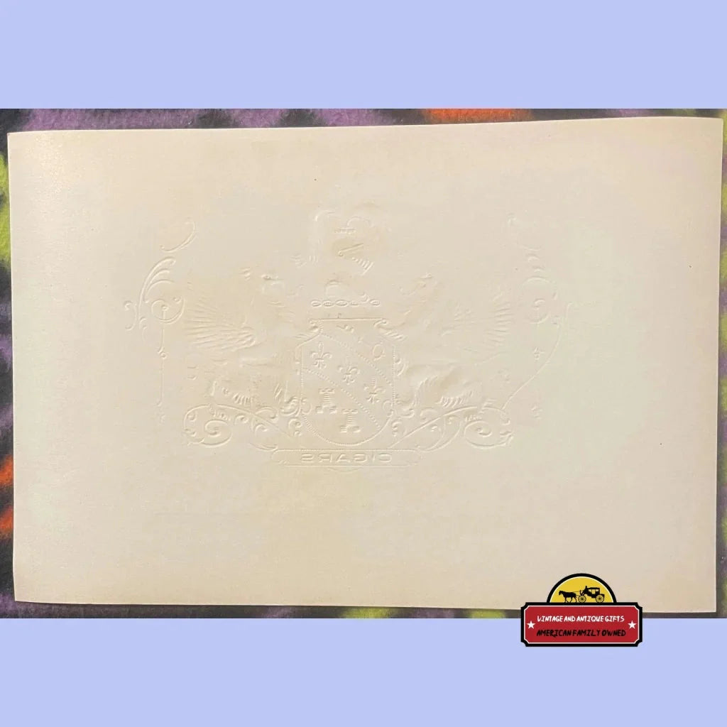 Rare Garcia Antique Vintage Cigar Label from Early 1900s