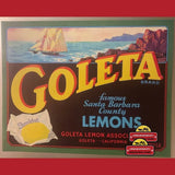 Vintage Goleta Crate Label Boasts Stunning Nautical Ship Design