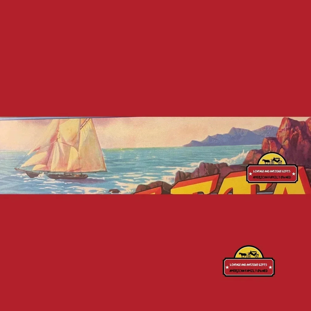 Vintage Goleta Crate Label Boasts Stunning Nautical Ship Design