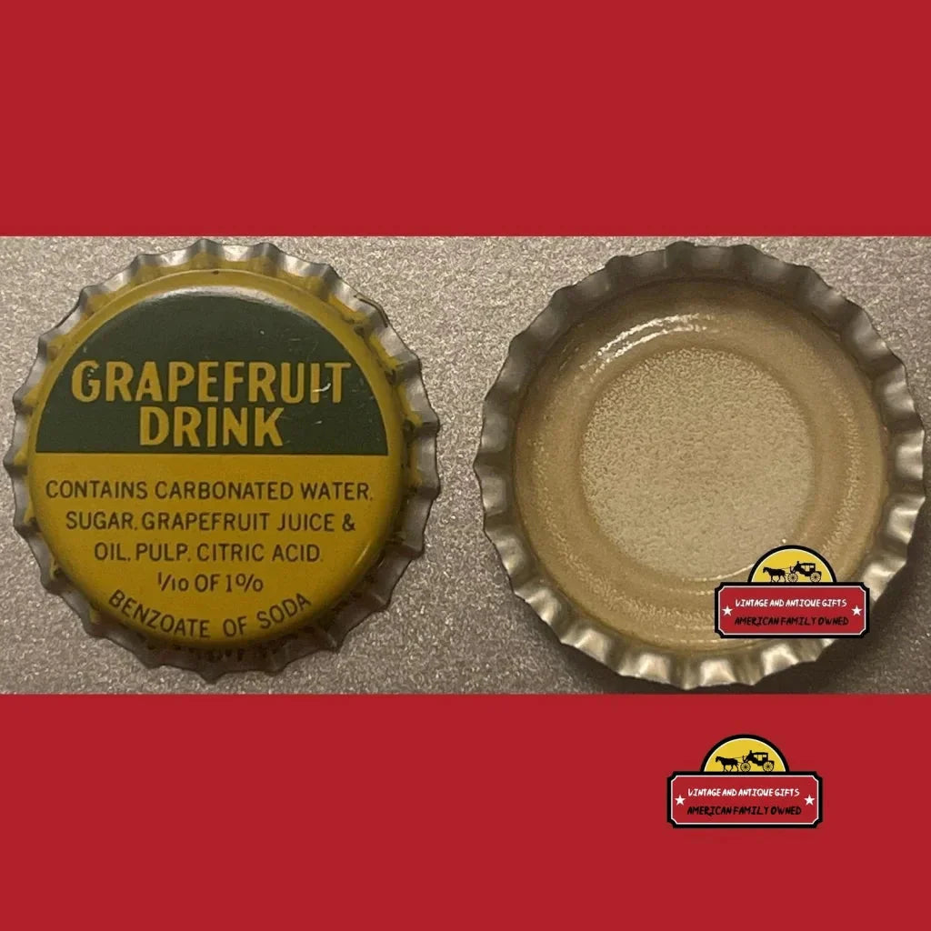 Rare Antique Vintage Grapefruit Bottle Cap from 1960s Hagerstown