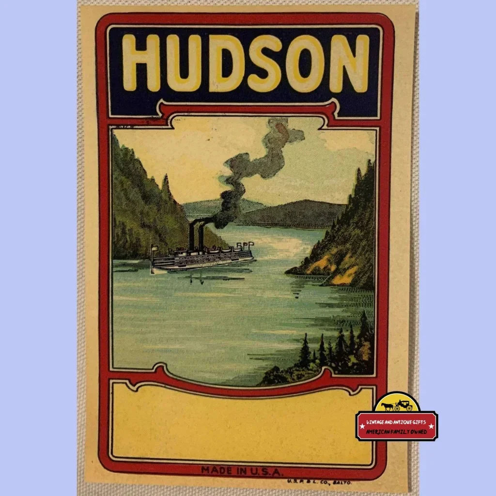 Antique Vintage Hudson River Broom Label Adds Classic Charm