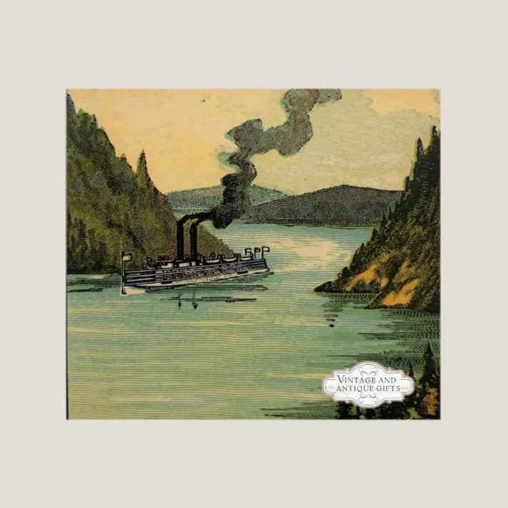 Antique Vintage Hudson River Broom Label Adds Classic Charm