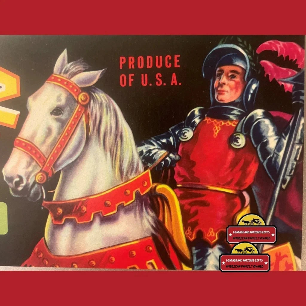 Rare Antique Vintage Ivanhoe Fruit Crate Label Unveils 1930s Charm