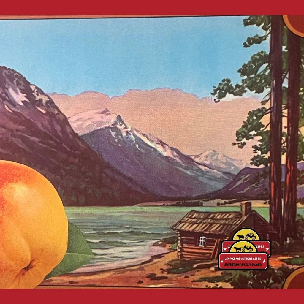 Rare 1940s Lake Wenatchee Antique Crate Label Captures Scenic Beauty
