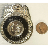 Rare Antique Vintage Large 1950s Special Police Badge Tin Collectible