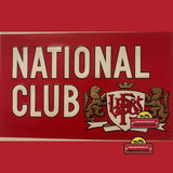 Rare National Club Antique Vintage Cigar Label from Early 1900s