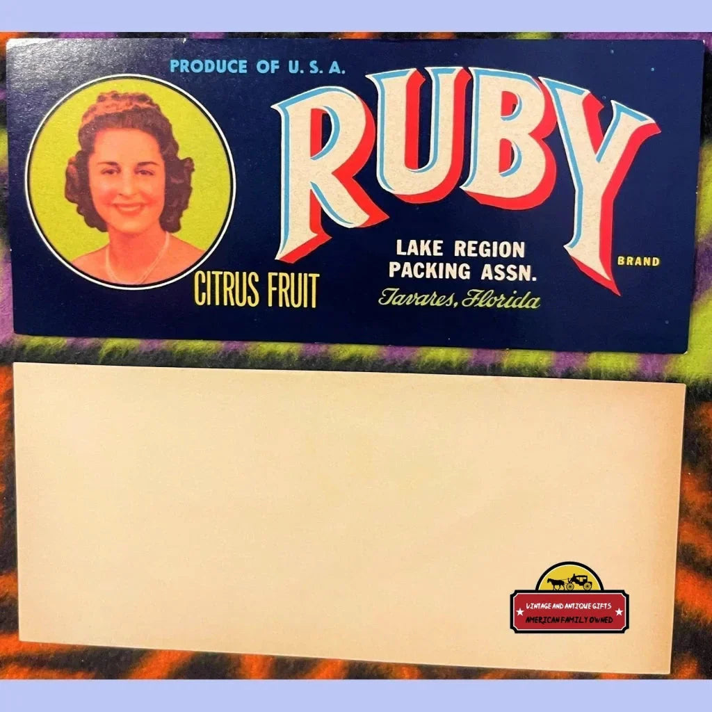 Timeless Ruby Crate Label Brings Vintage Charm to Your Collection