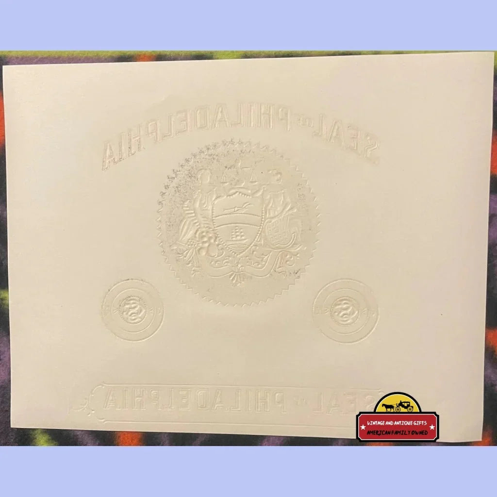 Rare Antique Vintage Embossed Cigar Label from 1900s Philadelphia