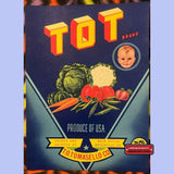 Rare Antique Vintage Tot Crate Label Collectible Treasure
