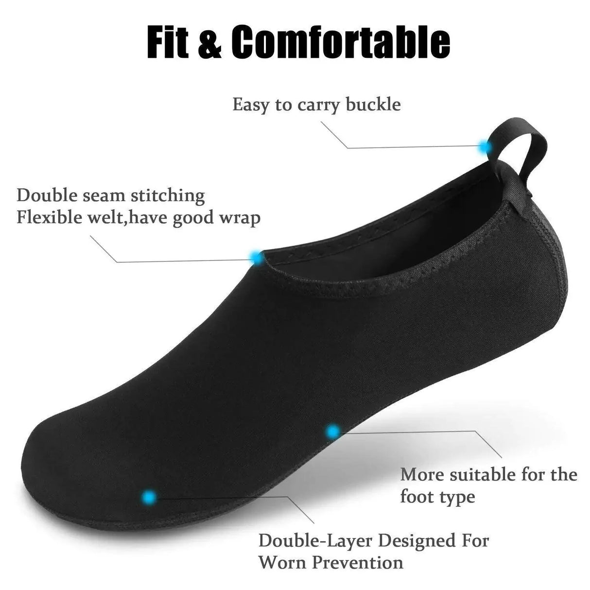 AquaFlex Unisex Water Shoes - Quick-Dry Beach Yoga Swim Socks