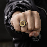 Aquarius Stainless Steel Ring