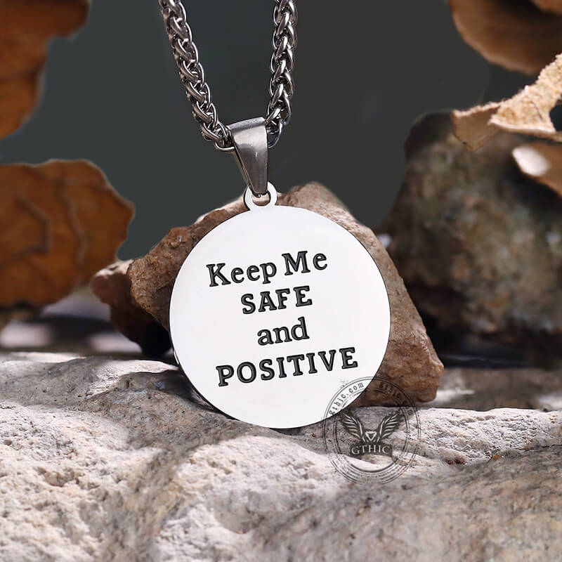 Colgante de acero inoxidable con el sello de Salomón del Arcángel Miguel