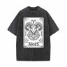 Aries Tarot Card Horoscope Vintage Washed T-shirt