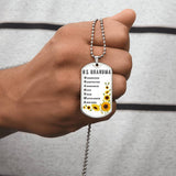 #1 Grandma Personalized Dogtag Necklace White Mothers Day Gift - Army Tag Necklace, Dog Tag Necklace