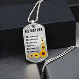 #1 Mother Personalized Dogtag Necklace Silver Mothers Day Gift - Army Tag Necklace, Dog Tag Necklace