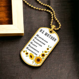 #1 Mother Personalized Dogtag Necklace White Mothers Day Gift - Army Tag Necklace, Dog Tag Necklace