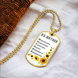 #1 Mother Personalized Dogtag Necklace White Mothers Day Gift - Army Tag Necklace, Dog Tag Necklace