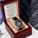 To My Son - Braver Stronger Smarter Loved Openwork Watches