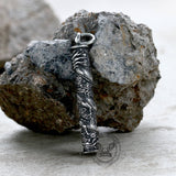 Auspicious Dragon Column Stainless Steel Pendant