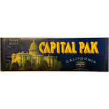 Authentic 1940s Capital Pak Crate Label From Sacramento's Past