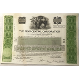 Rare Penn Central Stock Certificate from the 1970s