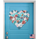 Coastal Heart Door Decor by G. DeBrekht - Coastal Holiday Decor - 8198737H