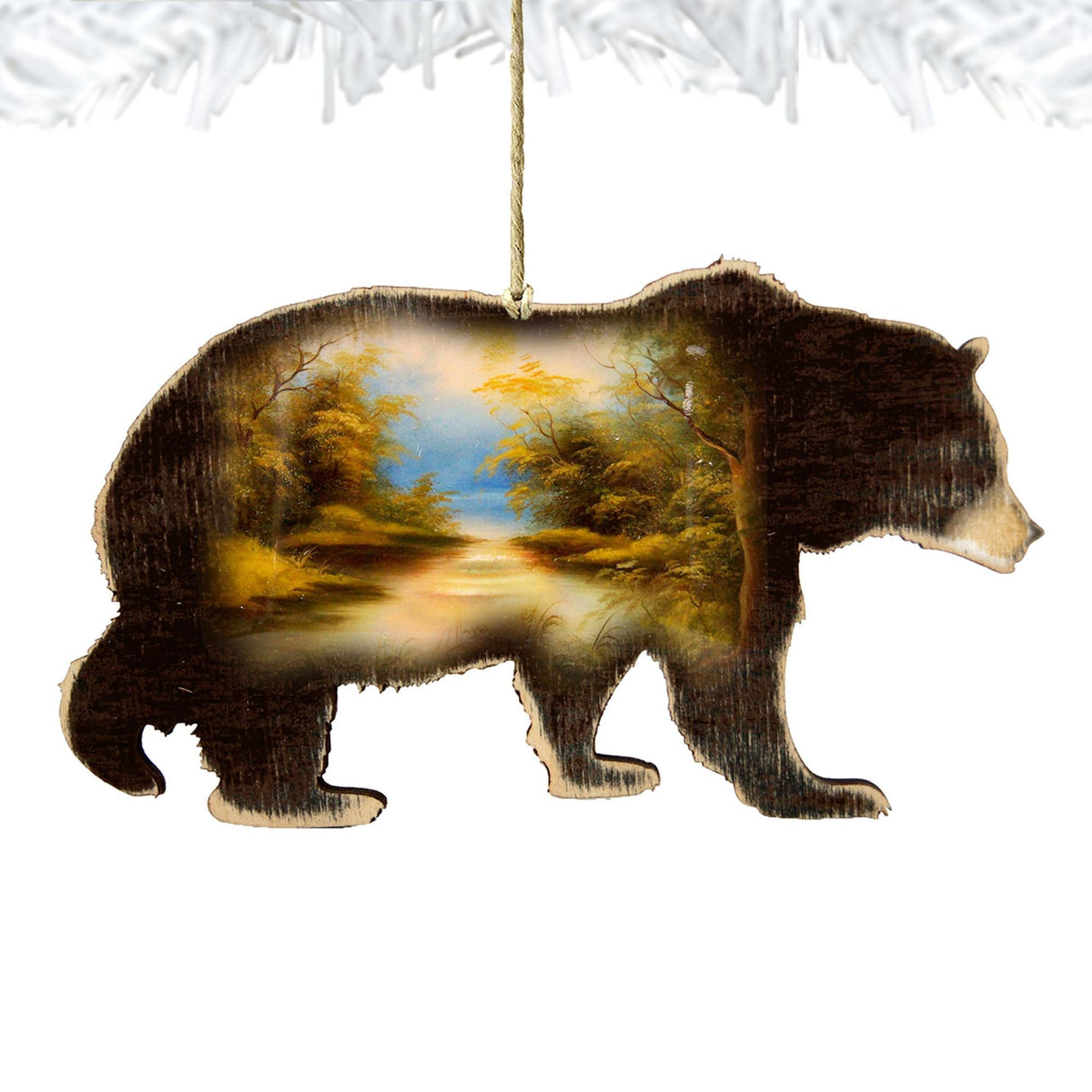 Black Bear Wooden Ornaments - Tree Ornament by G. DeBrekht - Wildlife Holiday Decor - 8198215-4