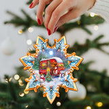 Adornos de madera con forma de copo de nieve de G. Debrekht - Decoración navideña de Papá Noel - 8688428