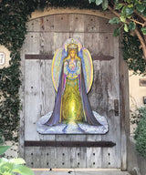 Letrero navideño para jardín "El ángel y el pájaro azul" de Josephine Wall - Decoración navideña - 845623F-JW