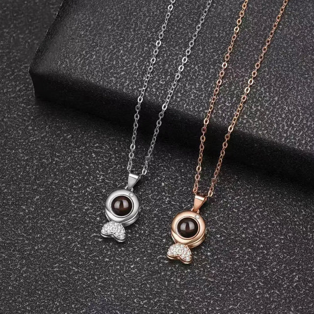 Women's Sterling Silver Fashionable Projection Photo Necklace - Lootquake
